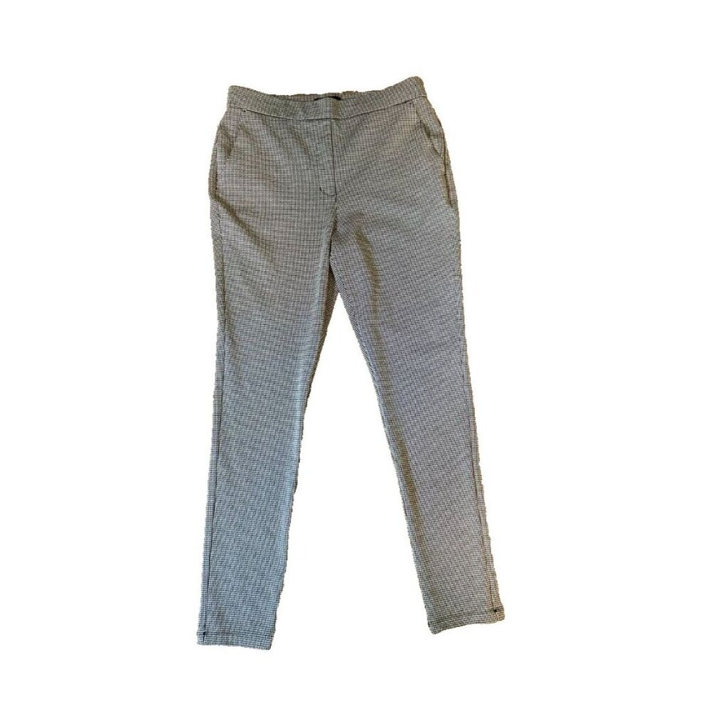 Express Black & White Houndstooth Cropped Pants